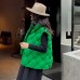 New Fashion Woven Pattern Warm Down Jacket Green Vest Loose Sleeveless Vest