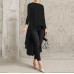 Spring Women's Long Sleeve Pullover Dovetail Irregular Swing Dress