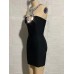 Patchwork Diamonds Dress For Women Halter Collar Sleeveless High Waist Solid Sexy Mini Dresses Summer Patchwork Diamonds Dress For Women Halter Collar Sleeveless High Waist Solid Sexy Mini Dresses Summer