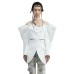 Cut Out White Blazer For Women Notched Collar Puff Long Sleeve Blazers Female Fashion New Clothing Spring