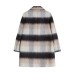Autumn And Winter Retro Temperament Mohair Coat Rainbow Striped Wool Coat Single Breasted Coat