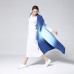 New Fashion Pattern Pleated Leisure Long Sleeve Cardigan Large Lapel Gradient Color Slim Women's Trench Coat