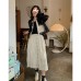 Contrast Color Short Motorcycle Leather Jacket Autumn Women's New Korean Style Design Trend Of Niche Tops