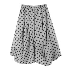 Ladies Irregular Pleated Dark Skirt New Loose Fashion Mid Length Skirt Ladies Irregular Pleated Dark Skirt New Loose Fashion Mid Length Skirt