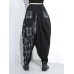 High Elastic Waist Black Plaid Long Harem Trousers New Loose Fit Pants Women Fashion Tide Spring Autumn