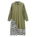 Fashionable Hem Splicing Love Lining Dress For Women Autumn Loose Design Small Long Dress