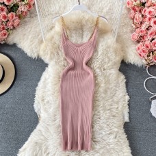 Knit Cut Out Dress Jurk Dames Beach Dresses for Women Female Crochet Dresses Strap Sleeveless Dress