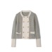 Knitting Pullovers Sweater Patchwork Metal Chain Loose Fit Round Neck Long Sleeve Women New Fashion Autumn