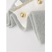 Knitting Pullovers Sweater Patchwork Metal Chain Loose Fit Round Neck Long Sleeve Women New Fashion Autumn
