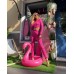 Autumn And Winter Rose Red Leggings Two-Piece Fashion Design Commuter Bandage Casual Suit Women's Clothing