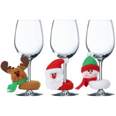 New Christmas Wine Cup Set Santa Claus Snowman Reindeer Christmas Home Decoration