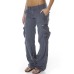 Retro French Wide Leg Women's Multi Pocket Casual Loose Straight Overalls
