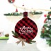 New Christmas Decoration Supplies Christmas Wreath Home Decoration Door Hanging Red And Black Plaid Bamboo Wreath