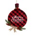 New Christmas Decoration Supplies Christmas Wreath Home Decoration Door Hanging Red And Black Plaid Bamboo Wreath