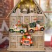 New Christmas Wood Car Pendant Printing Car Christmas Tree Pendant Scene Decoration