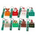 Christmas Decompression Finger Bubble Music Key Chain Old Man Soft Rubber Decompression Cartoon Pendant Elk Snowman Tree