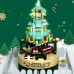 Christmas Tree Building Blocks Rotating Octagonal Box Children's Toys Educational Assembled Small Particles Ornaments
