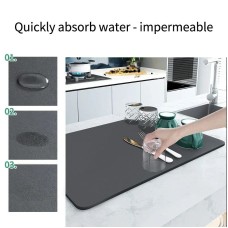 Kitchen Countertop Absorbent Draining Mat Soft Mat Water Coaster No-Rinse Insulation Mat