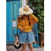 Vintage Ethnic Style Handmade Crochet Large Lapel Pullover Knitted Sweater For Lady Autumn