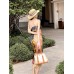Runway Designer Spaghetti Summer Printed Letter Midi Dress Camisole Sexy Party Straight Dresses