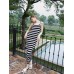 Striped Midi Spaghetti Strap Knitting Dresses Summer Thin Slim Bodycon Sexy Night Dress For Women