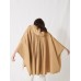 Spring And Summer New Style Simple Style Loose Pleated Back Hooded Trench Coat Women