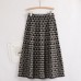 Luxury Knit A Line Women Sweater Skirt  Elegant Long Maxi Warm Skirt Fashion Thick Midi Lady Sweater A Line Skirts