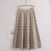Luxury Knit A Line Women Sweater Skirt  Elegant Long Maxi Warm Skirt Fashion Thick Midi Lady Sweater A Line Skirts