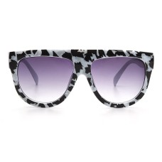 Oversized Sunglasses Women Men Unique Cow Colorful Retro Square Sunglasses Female One piece Flat Top Eyewear Shades UV400