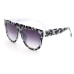 Oversized Sunglasses Women Men Unique Cow Colorful Retro Square Sunglasses Female One piece Flat Top Eyewear Shades UV400