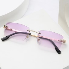 S311 Rimless Square Spring Foot Sunglasses Ocean Piece New Ins Street Fashion Sunglasses
