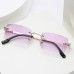 S311 Rimless Square Spring Foot Sunglasses Ocean Piece New Ins Street Fashion Sunglasses