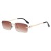 S311 Rimless Square Spring Foot Sunglasses Ocean Piece New Ins Street Fashion Sunglasses