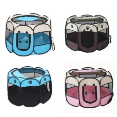 Octagon Pet Fence Pet Tent Oxford Buneng Foldable Dog Cage Dog Pussy Delivery Room Dog House Cat House