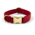 Christmas Red Thick Velvet Gold Buckle Pet Collar Leash Bow Dog Poop Bag Set Christmas Pet Supplies