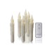 Christmas 12 Piece Teary Led 2-Button Remote Control Candle With Fishline Hook Religious Flameless Cone Candle