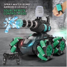 Gesture Sensor Handle Remote Control Tank Spray Music Light Remote Control Car Tank Car Children's Toy Car