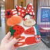 Milk Coffee Color Children's Plush Hairpin Net Red Bangs Side Hair Clip Autumn And Winter Lovely Japanese Clip