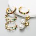 Ins Creative C-Shaped Earrings Female Titanium Steel Electroplated With Color Zirconium Personalized High-Quality Earrings Ins Creative C-Shaped Earrings Female Titanium Steel Electroplated With Color Zirconium Personalized High-Quality Earrings