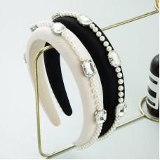 New Rhinestone Pearl Hair Adornment Femininity Light Luxury Net Red Hundred Band Head Accessories
