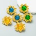 Ins Exaggerated Earrings Feminine Resin Earrings Alloy Simple Flower Shaped Gold Earrings Ins Exaggerated Earrings Feminine Resin Earrings Alloy Simple Flower Shaped Gold Earrings