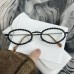 Korean Version Diamond Inlaid Sunglasses Women's Oval Fashion Trend Decorative Mirror Full Diamond Chic New Vintage Sunglasses