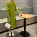 Korean Version Personality V-Neck Knitted Dress For Women New Autumn Wear Hepburn Loose Straight Long Skirt