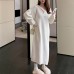 Korean Version Personality V-Neck Knitted Dress For Women New Autumn Wear Hepburn Loose Straight Long Skirt