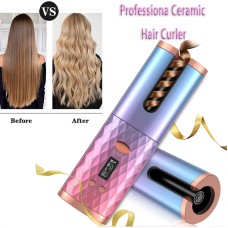 New Portable USB Charging Models Automatic Curling Iron Intelligent LCD Home Mini Lazy Hair Curler
