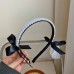 Black And White Matching Plaid Woven Headband Autumn And Winter High Skull Top Wide Edge Headband Ins Fashion High-End Hair Accessories