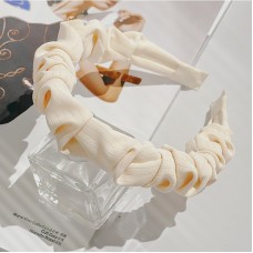 Korean Celebrity Ruffled Hair Band Senior Elegant Fabric Headband Sweet And Simple Hair Accessories
