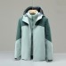 Outdoor Rush Suit Men's And Women's Plush Thickened 3 In 1 Ski Suit Wind Proof Fleece Coat Mountaineering Suit