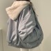 Female hooded jacket winter cotton jacket plus down thickening two sides wear lambswool cotton clothing women's winter new zipper top
