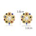 High Grade Antique Earrings French Open Red Exaggerated Fashion Earrings 925 Silver Needle Vintage Asian Gold Earrings